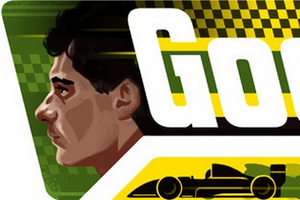 Ayrton Senna w Google Doodle. Dzi koczyby 54 lata [fot. Google]