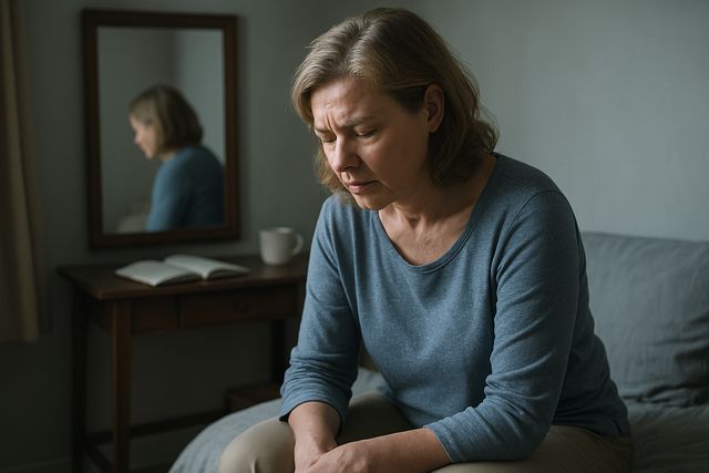 Brak wiary w siebie - częsty problem ludzi z lękiem i depresją [fot. ChatGPT]