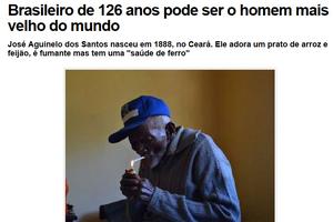 Brazylijczyk ma 126 lat? Nowy kandydat do tytuu najstarszego na wiecie [Jose Aguinelo dos Santos fot. http://www.pragmatismopolitico.com.br]