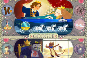 Charles Perrault - mistrz bani w Google Doodle [fot. Google]