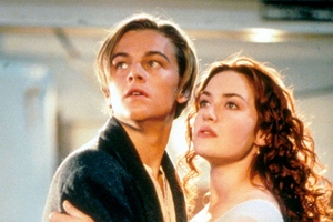 James Cameron w sdzie za film "Titanic" [Leonardo DiCaprio i Kate Winslet fot. Syrena]