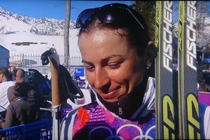 Justyna Kowalczyk ma zoty medal w Soczi [Justyna Kowalczyk, fot. TVP2]