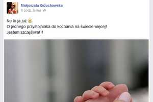 Magorzata Kouchowska zostaa mam [fot. Facebook / Magorzata Kouchowska]