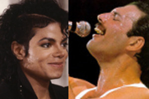 Michael Jackson i Freddie Mercury w duecie [Michael Jackson fot. Sony Music, Freddie Mercury Wikimedia Commons]