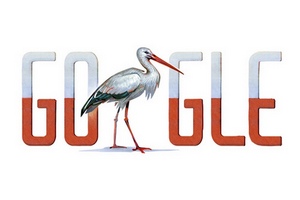 Narodowy Dzie Niepodlegoci - bocian w Google Doodle  [fot. Google]