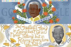 Nelson Mandela w Google Doodle na urodziny [fot. Google]