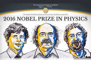 Nobel z Fizyki 2016 - za odkrycia w dziedzinie topologicznych przej fazowych [fot. Nobel Prize]