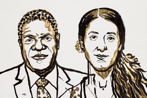 Pokojowy Nobel 2018  za walk z przemoc seksualn podczas wojny. Denis Mukwege i Nadia Murad [fot. Nobel Prize]