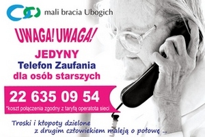 Ruszy Telefon Zaufania dla seniorw [fot. mali Bracia Ubogich]