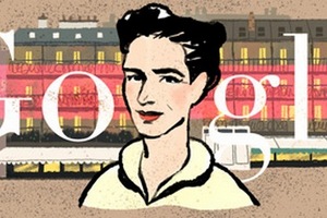 Simone de Beauvoir - Google w hodzie francuskiej feministce [fot. Google]