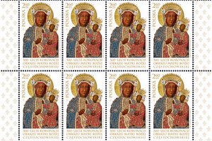 Znaczek z okazji 300-lecia koronacji obrazu Matki Boej Czstochowskiej [fot. Poczta Polska]