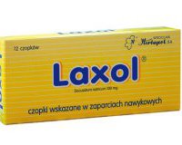 Laxol czopki doodbytnicze 100 mg